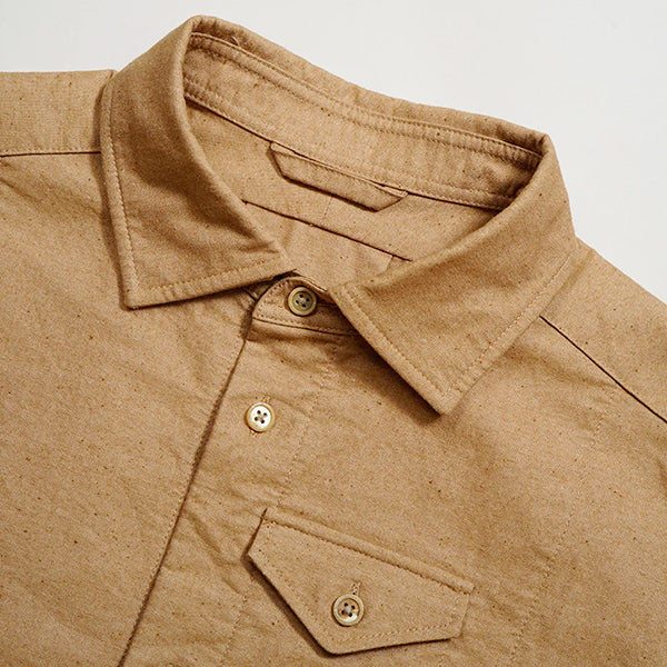 OX'ED SILVER / RANCH WORKER SHIRT BROWN COTTON / BROWN