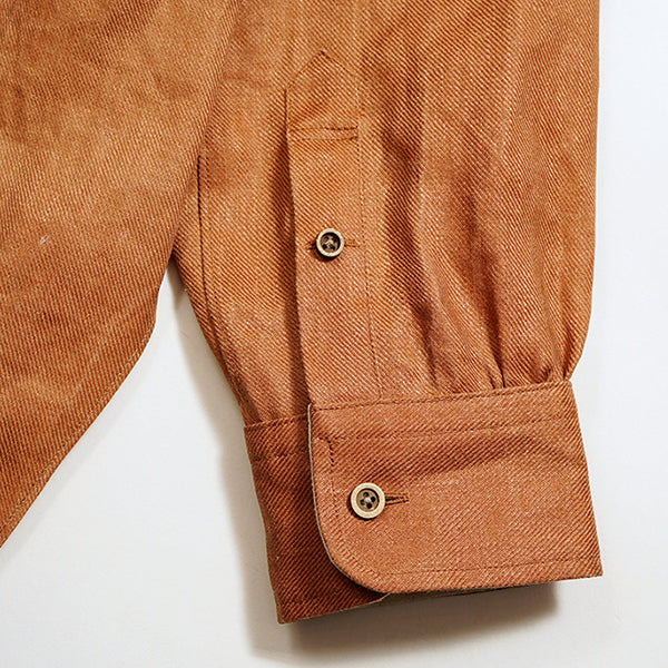 OX'ED SILVER / FISHERMAN SHIRT KAKISHIBU LINEN / BROWN