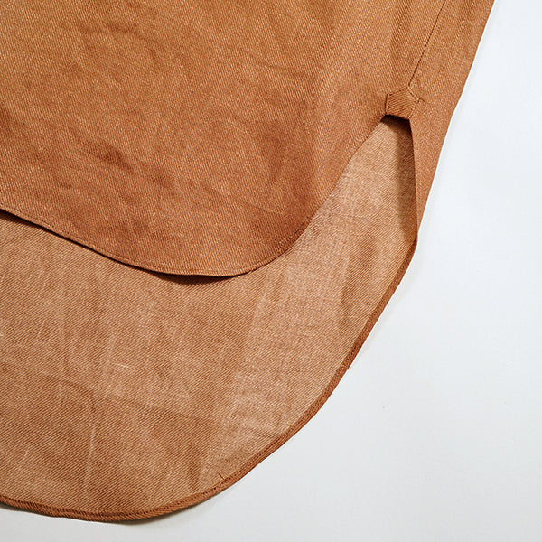 OX'ED SILVER / FISHERMAN SHIRT KAKISHIBU LINEN / BROWN