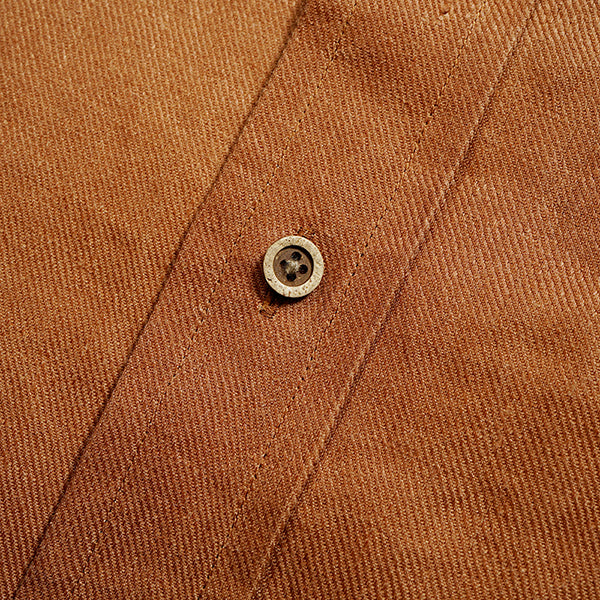 OX'ED SILVER / FISHERMAN SHIRT KAKISHIBU LINEN / BROWN