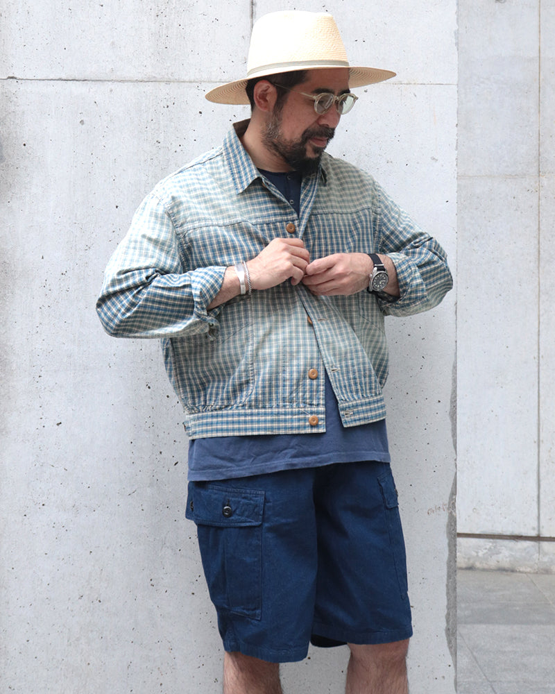 OX'ED SILVER / FARMER JACKET PALAKA CHECK / BLUE