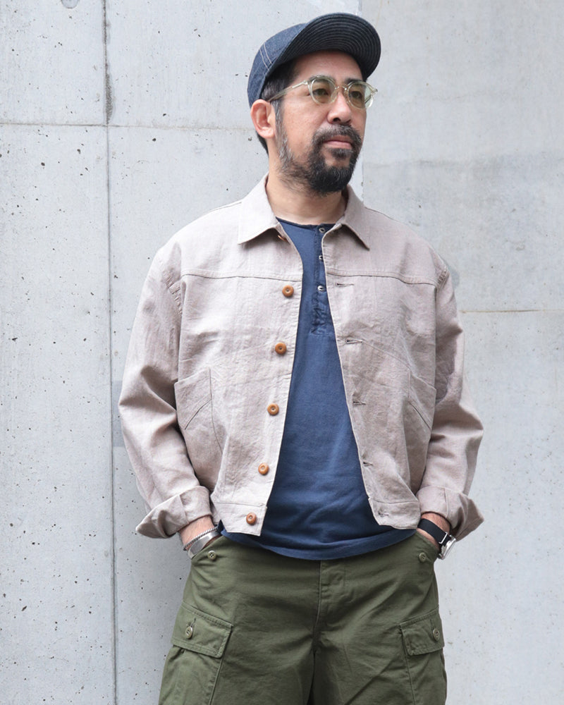 OX'ED SILVER / FARMER JACKET LINEN