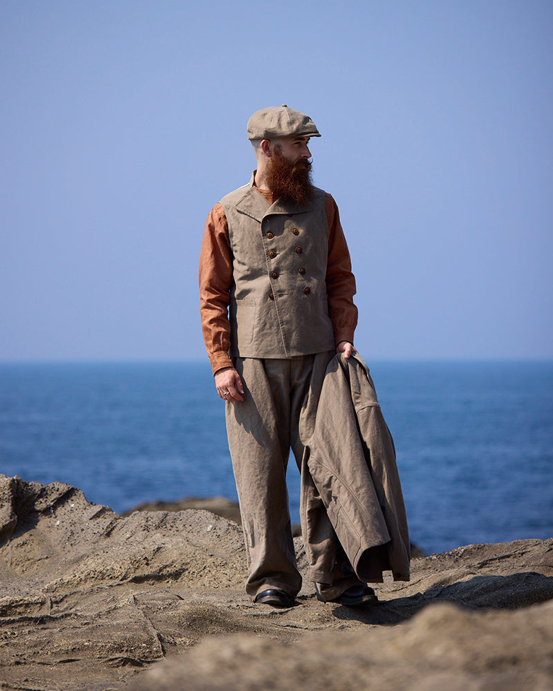 OX'ED SILVER / FISHERMAN PANT  KURE KAKISHIBU / DARK BROWN