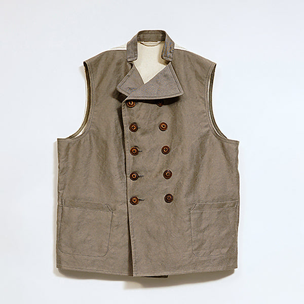 OX'ED SILVER / FISHERMAN VEST KURE KAKISHIBU / DARK BROWN