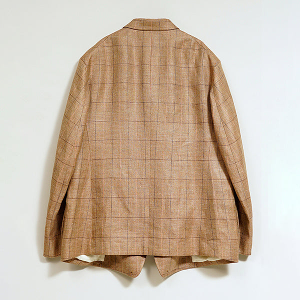 OX'ED SILVER / RANCH WORKER JACKET / HEMP LINEN CHECK / BROWN