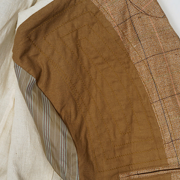 OX'ED SILVER / RANCH WORKER JACKET / HEMP LINEN CHECK / BROWN