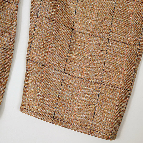 OX'ED SILVER / RANCH WORKER JACKET / HEMP LINEN CHECK / BROWN