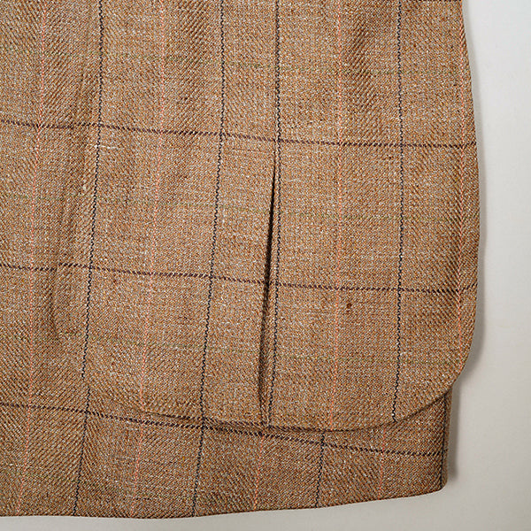 OX'ED SILVER / RANCH WORKER JACKET / HEMP LINEN CHECK / BROWN