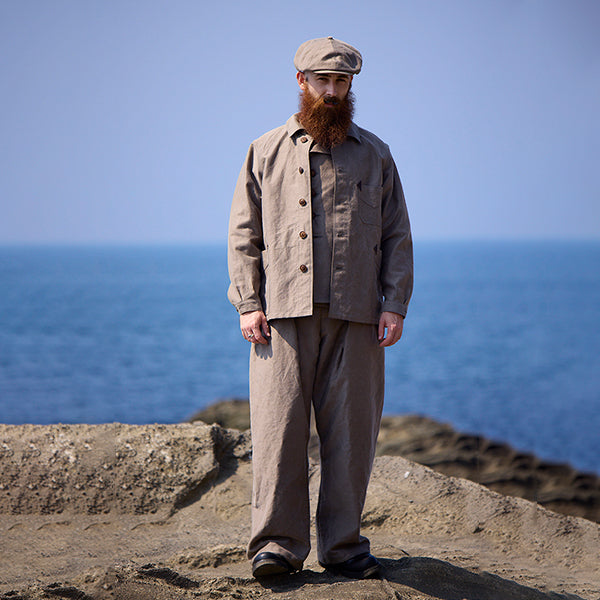 OX'ED SILVER / FISHERMAN JACKET KURE KAKISHIBU / DARK BROWN
