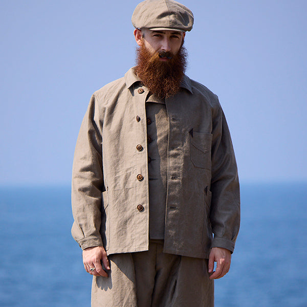 OX'ED SILVER / FISHERMAN JACKET KURE KAKISHIBU / DARK BROWN