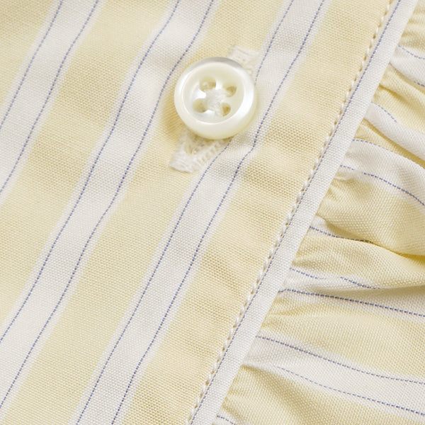 GATHER COLLAR BLOUSE STRIPE