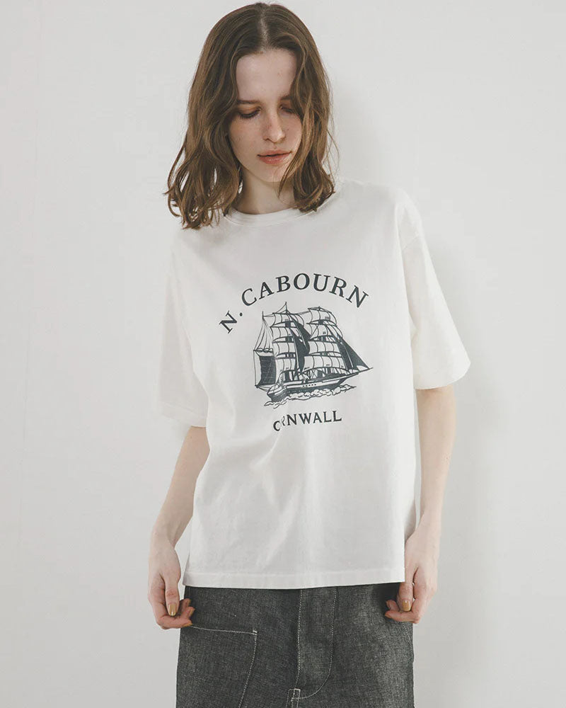 6oz PRINT T-SHIRT / OFF WHITE