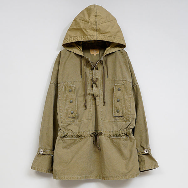 1950s GERMAN SMOCK RIPSTOP / GREEN