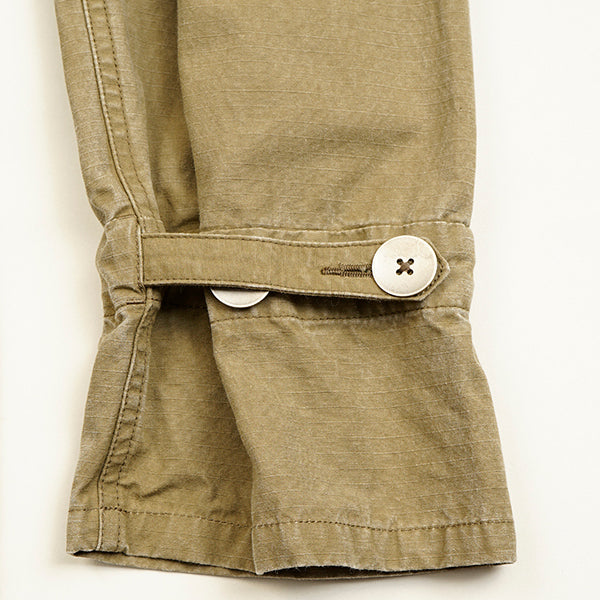 1950s GERMAN SMOCK RIPSTOP / GREEN