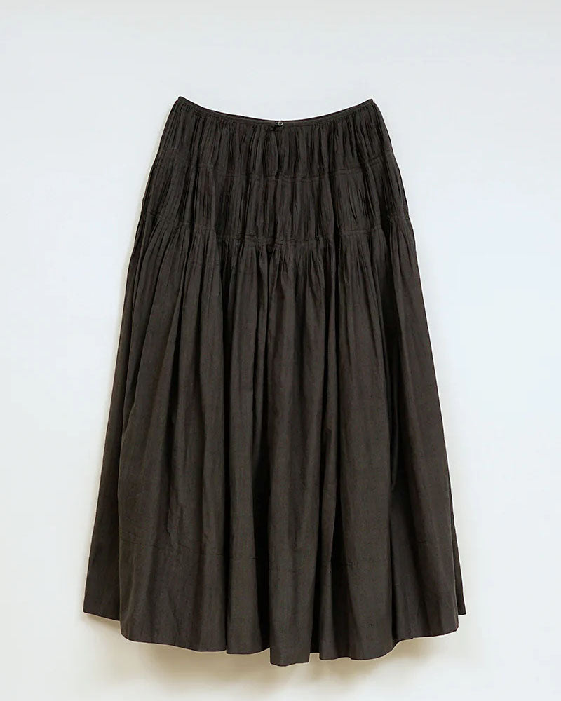 HAND PLEATED SKIRT KHADI