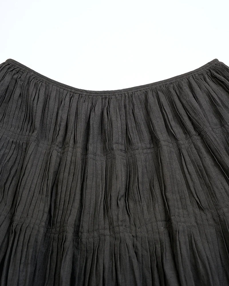 HAND PLEATED SKIRT KHADI