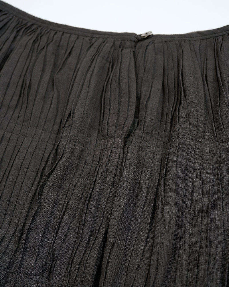 HAND PLEATED SKIRT KHADI