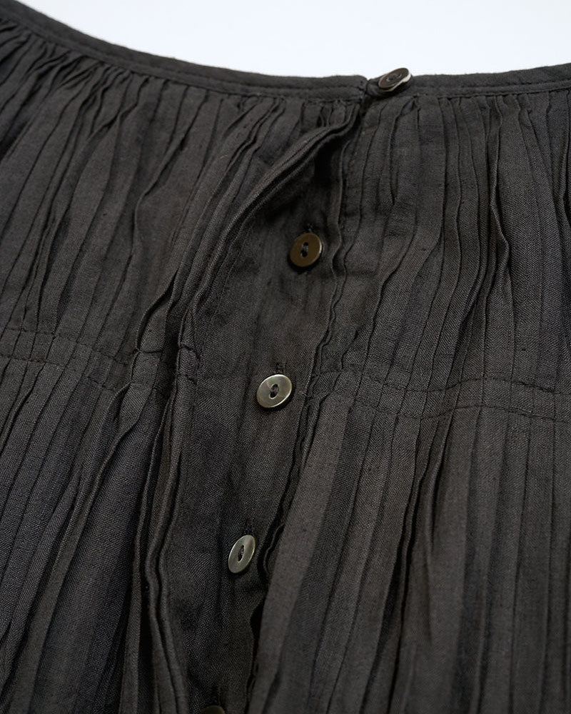 HAND PLEATED SKIRT KHADI