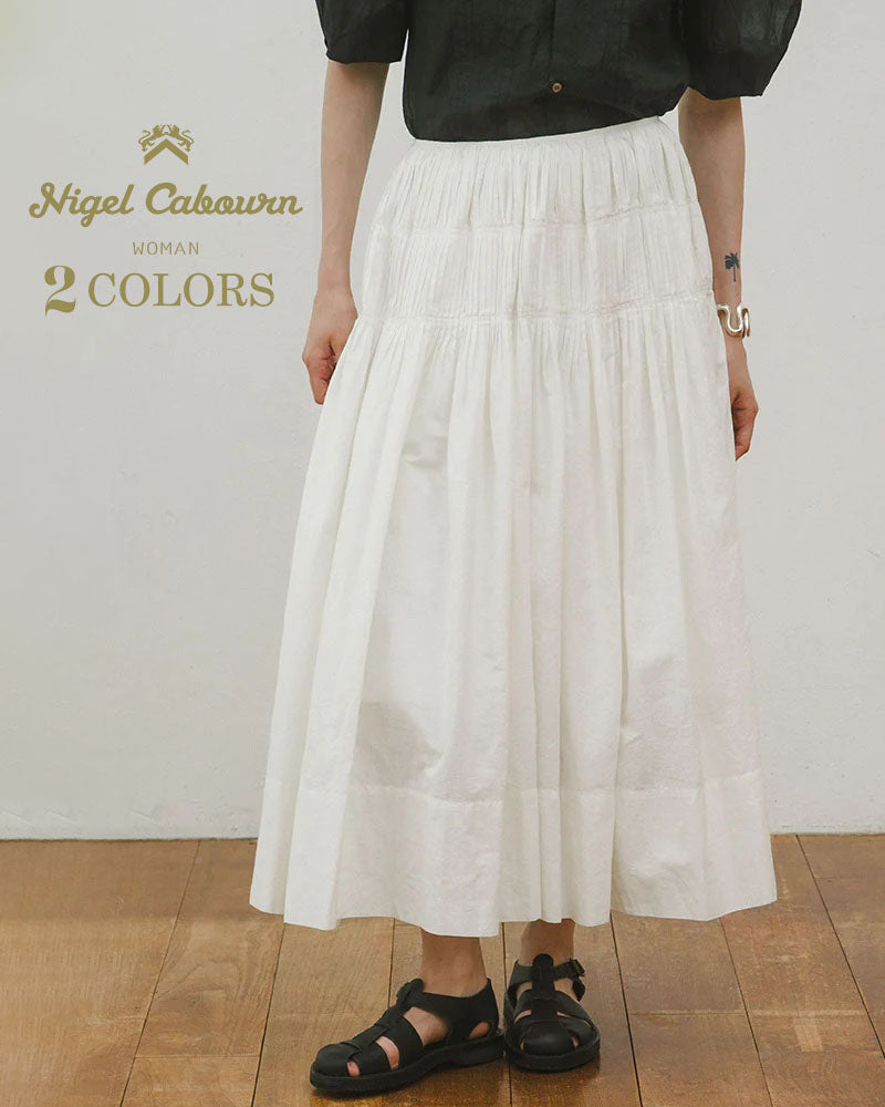 HAND PLEATED SKIRT KHADI
