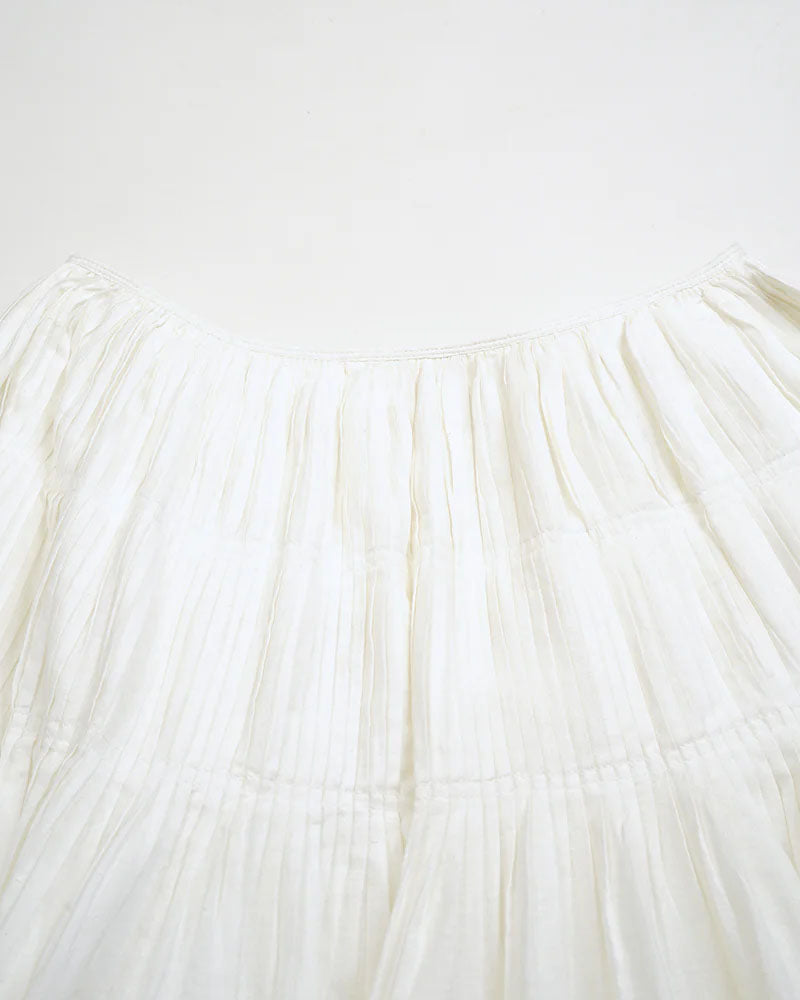HAND PLEATED SKIRT KHADI