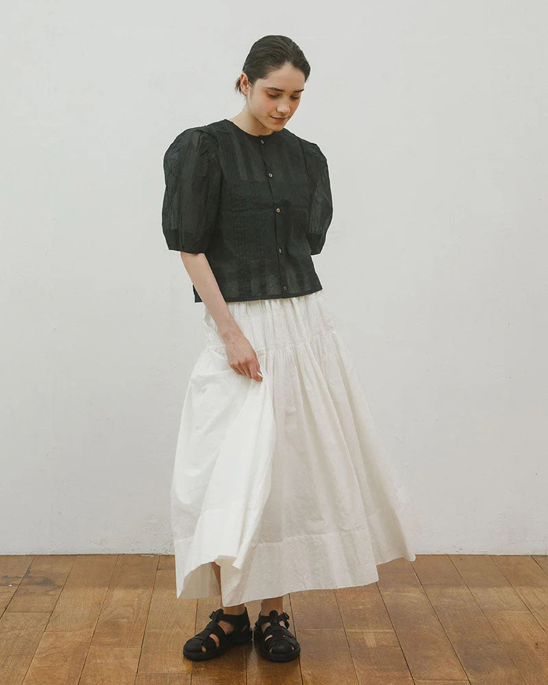 HAND PLEATED SKIRT KHADI