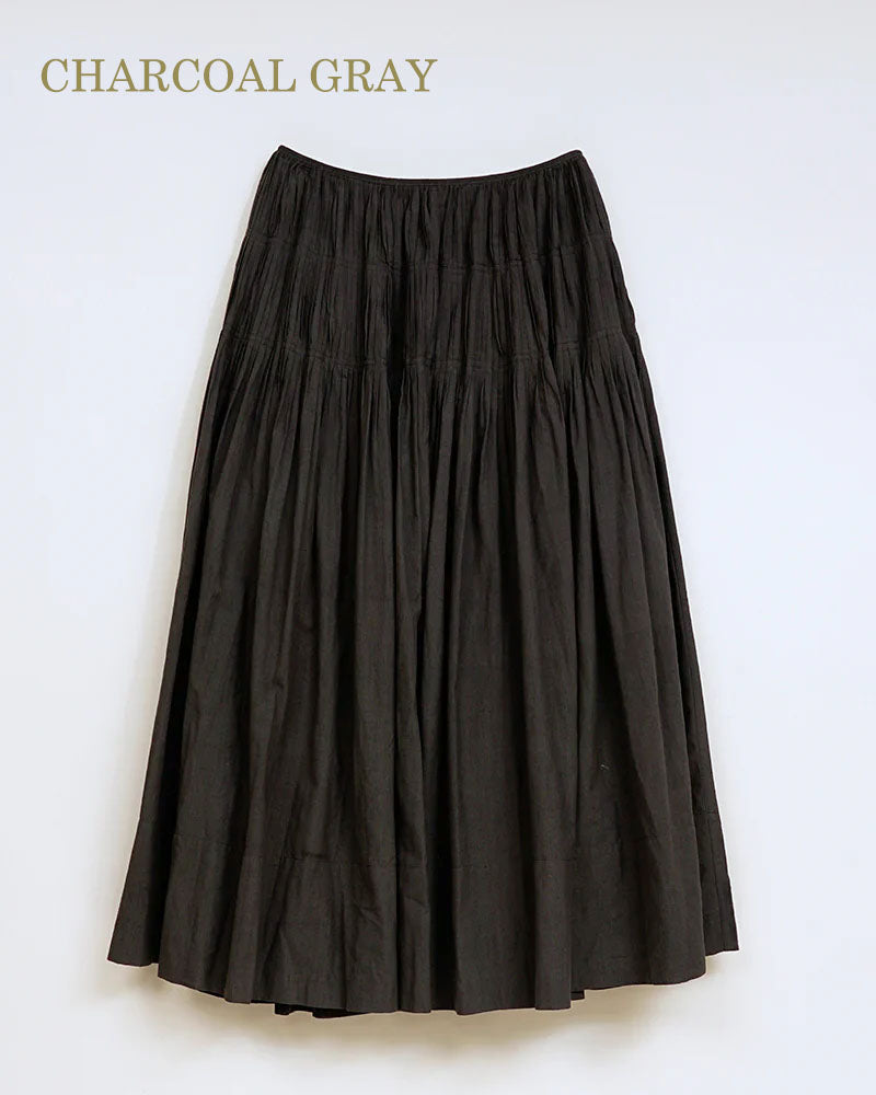 HAND PLEATED SKIRT KHADI