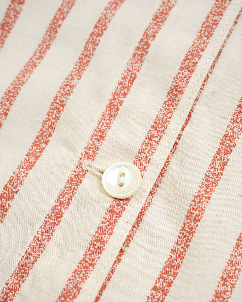 2WAY WORK DRESS STRIPE COTTON LINEN / STRIPE