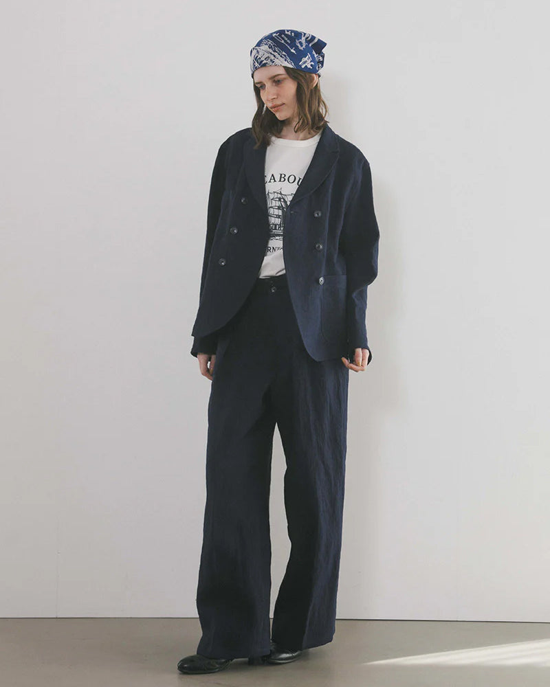 GENTLEMANS DB JACKET HERRINGBONE / DARK NAVY