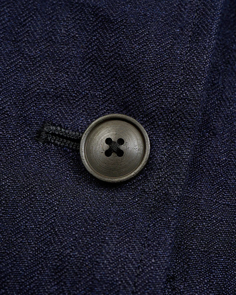 GENTLEMANS DB JACKET HERRINGBONE / DARK NAVY