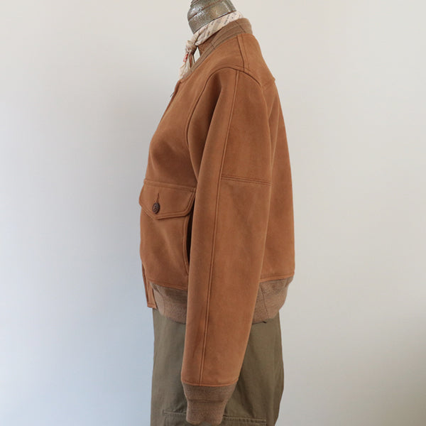AVIATION JACKET  SHEEP SUEDE / BROWN