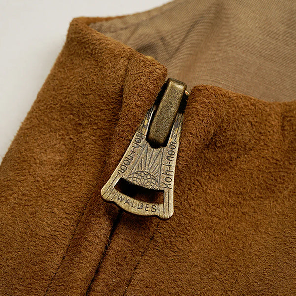 SHEEP SUEDE VEST / BROWN