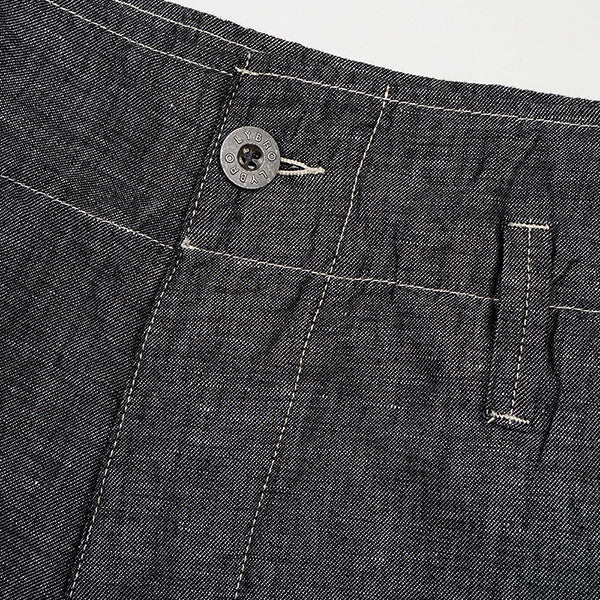 ANGLED PANT LINEN DENIM  / INDIGO