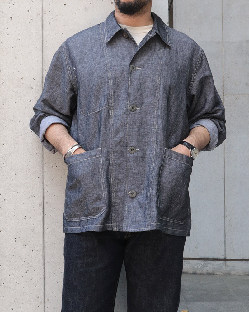 CHORE JACKET LINEN DENIM / INDIGO