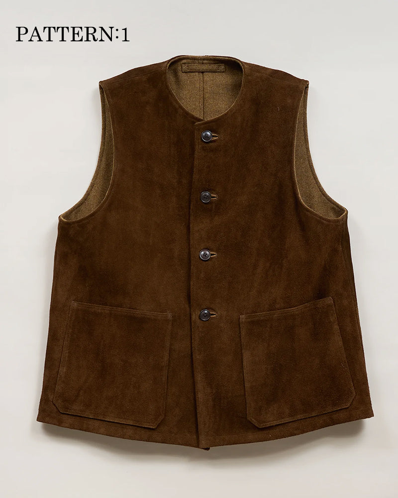 JERKIN VEST SUEDE REVERSIBLE