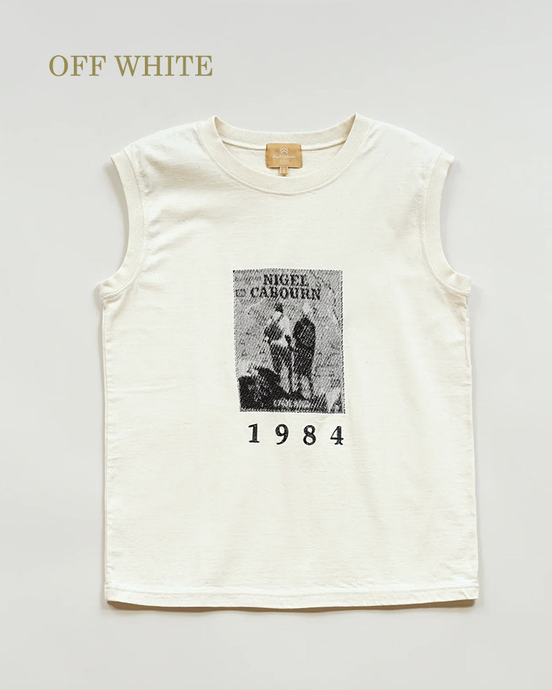 SLEEVELESS T-SHIRT / PHOTO EMBROIDERY