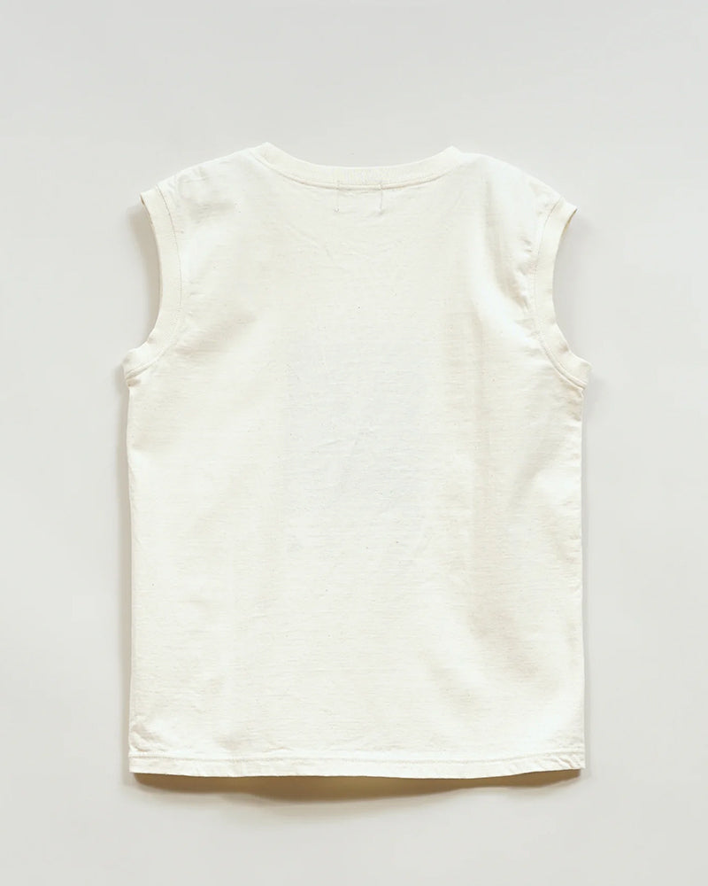 SLEEVELESS T-SHIRT / PHOTO EMBROIDERY