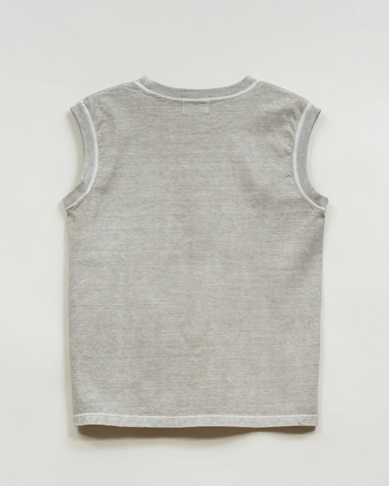 SLEEVELESS T-SHIRT / PHOTO EMBROIDERY