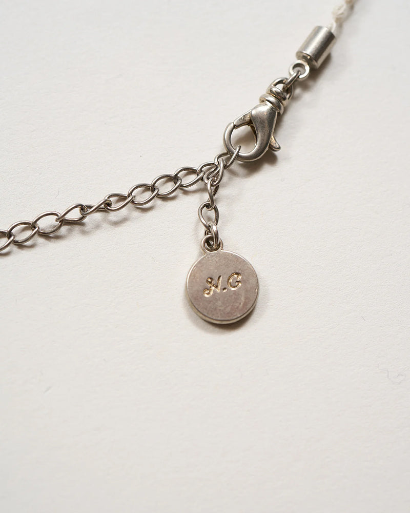 ANTIQUE LACE INITIAL LONG NECKLACE