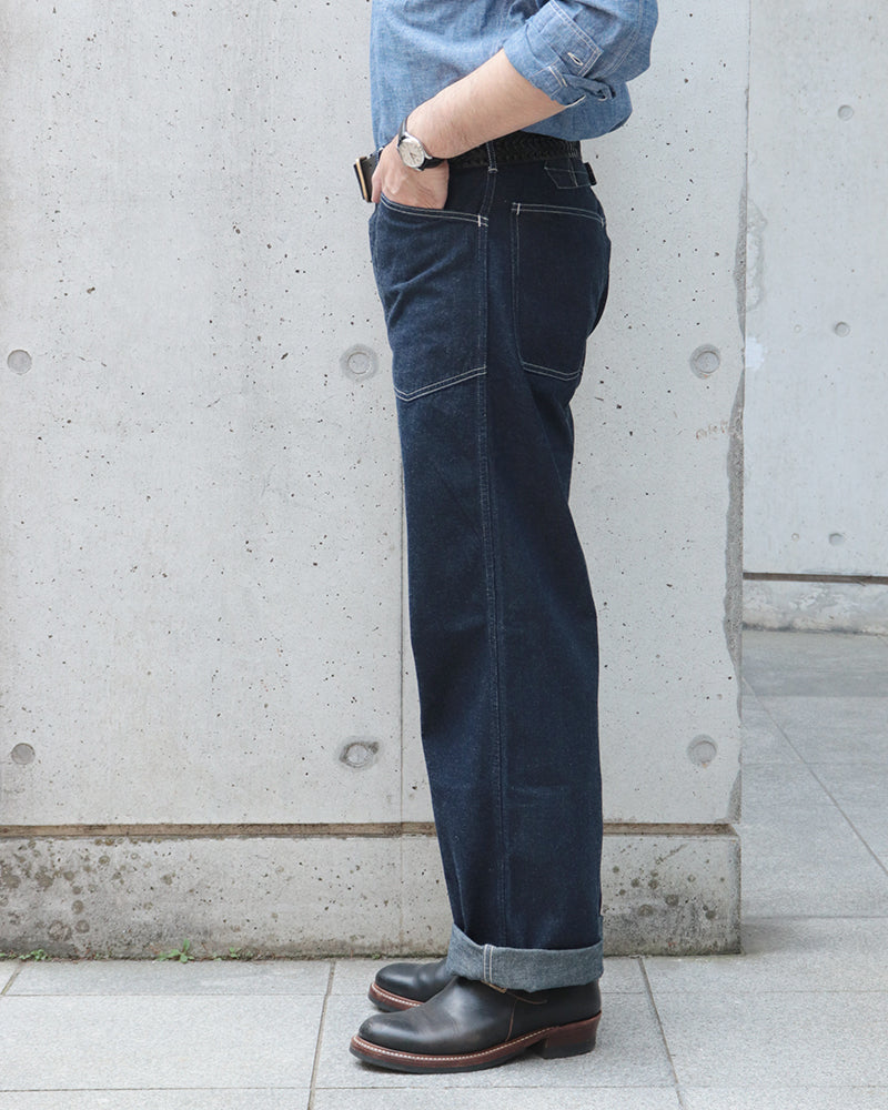TROUSERS, WORKING, DENIM / INDIGO