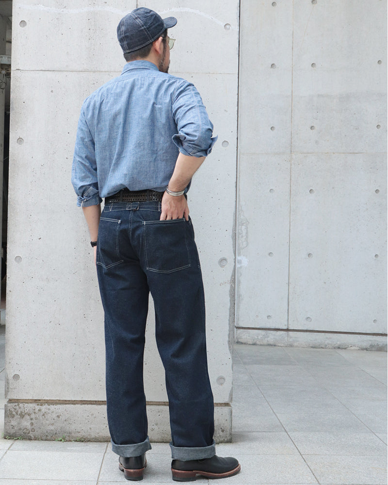 TROUSERS, WORKING, DENIM / INDIGO