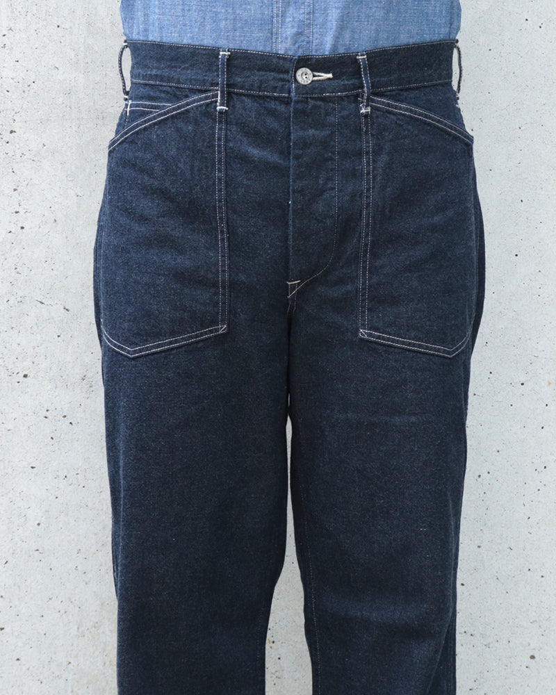 TROUSERS, WORKING, DENIM / INDIGO