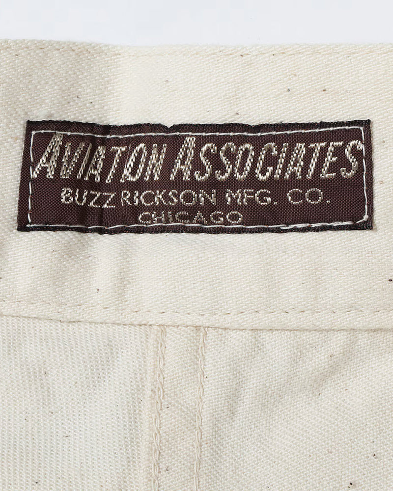 TROUSERS, WORKING, WHITE TWILL