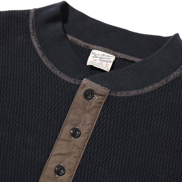 THERMAL HENLEY NECK T-SHIRT