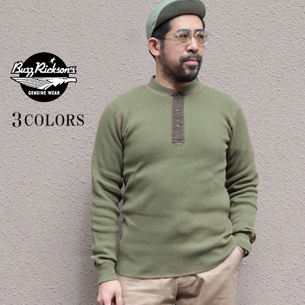 THERMAL HENLEY NECK T-SHIRT