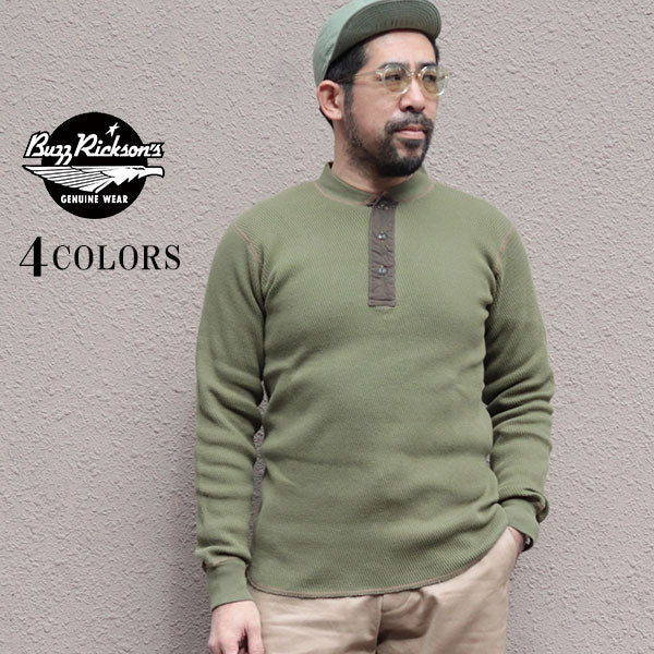 THERMAL HENLEY NECK T-SHIRT