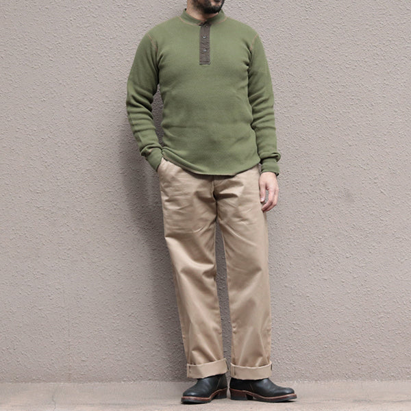 THERMAL HENLEY NECK T-SHIRT