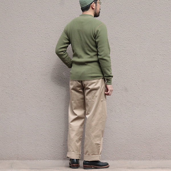 THERMAL HENLEY NECK T-SHIRT