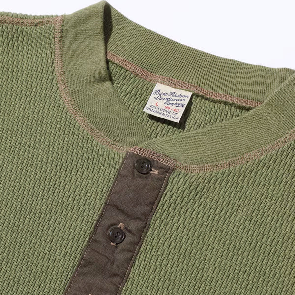 THERMAL HENLEY NECK T-SHIRT