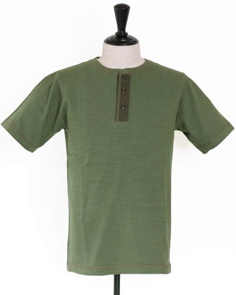 SLUB YARN HENLEY NECK T-SHIRT