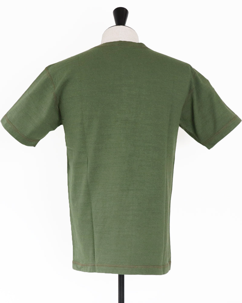 SLUB YARN HENLEY NECK T-SHIRT
